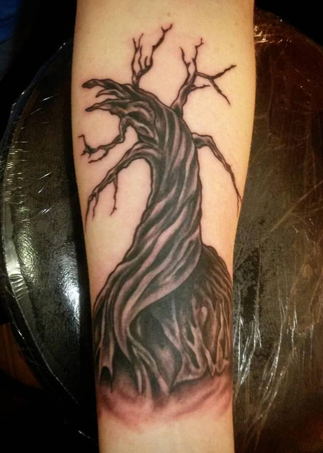 Tim Burton tree tattoo Dublin Tim Burton tree tattoo Dublin